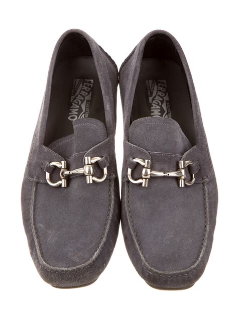 ferragamo loafers suede